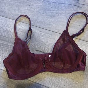 MAROON MESH BRALETTE